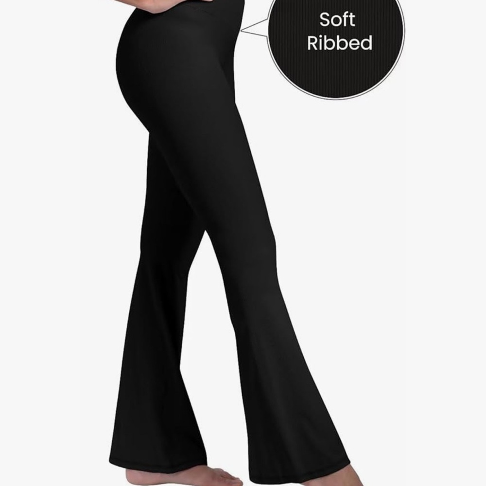 Flared Leggings High Waisted Casual Bootcut Flare with Crossover Waist💕 - Picture 3 of 3